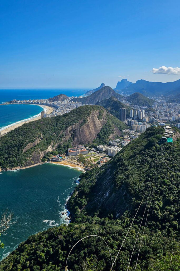 Vista da Zona Sul do Rio de Janeiro a partir do Parque Bondinho Pão de Açúcar